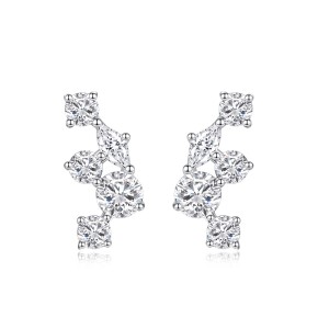 925 Sterling Silver Sparkle Zirconia Stud Earring 40200547