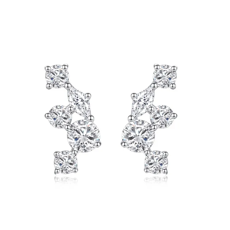 925 Sterling Silver Sparkle Zirconia Stud Earring 40200547