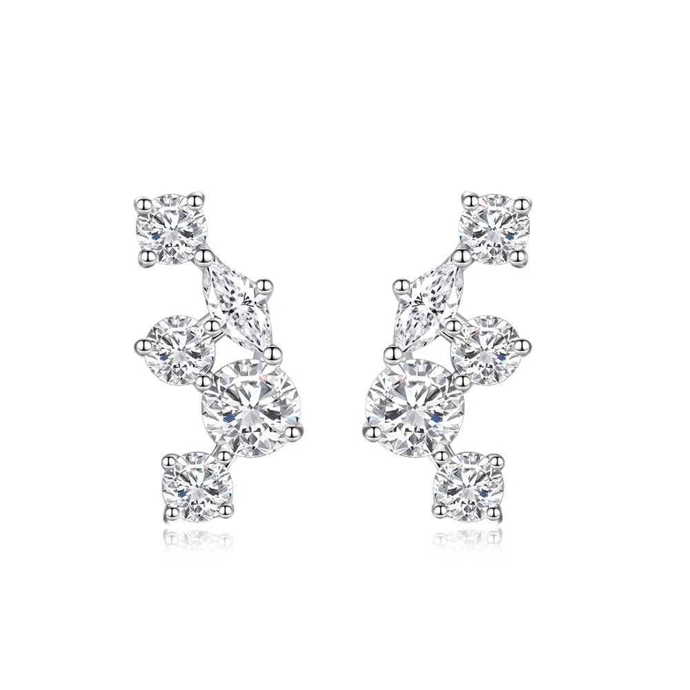 925 Sterling Silver Sparkle Zirconia Stud Earring 40200547