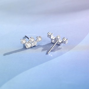 925 Sterling Silver Sparkle Zirconia Stud Earring 40200547