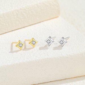 925 Sterling Silver Mini Zirconia Stud Earring 40200553