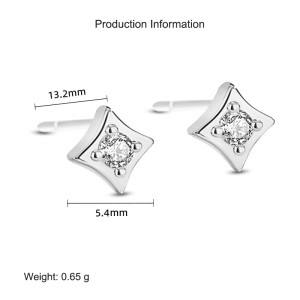 925 Sterling Silver Mini Zirconia Stud Earring 40200553