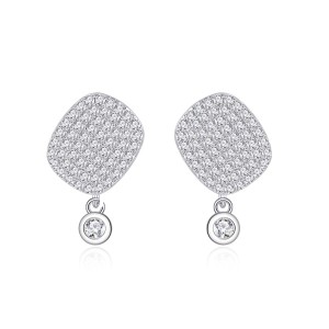 925 Sterling Silver Geometric Zircon Stud Earring 40200569 925 Sterling Silver Geometric Zircon Stud Earring 40200569