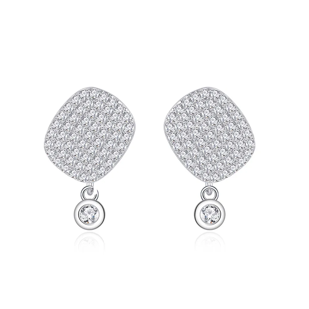 925 Sterling Silver Geometric Zircon Stud Earring 40200569 925 Sterling Silver Geometric Zircon Stud Earring 40200569
