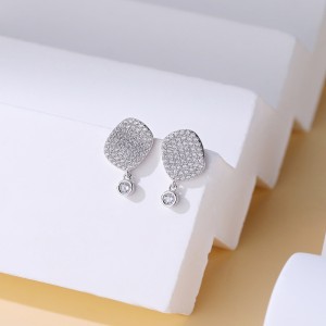 925 Sterling Silver Geometric Zircon Stud Earring 40200569 925 Sterling Silver Geometric Zircon Stud Earring 40200569