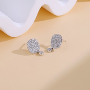 925 Sterling Silver Geometric Zircon Stud Earring 40200569 925 Sterling Silver Geometric Zircon Stud Earring 40200569