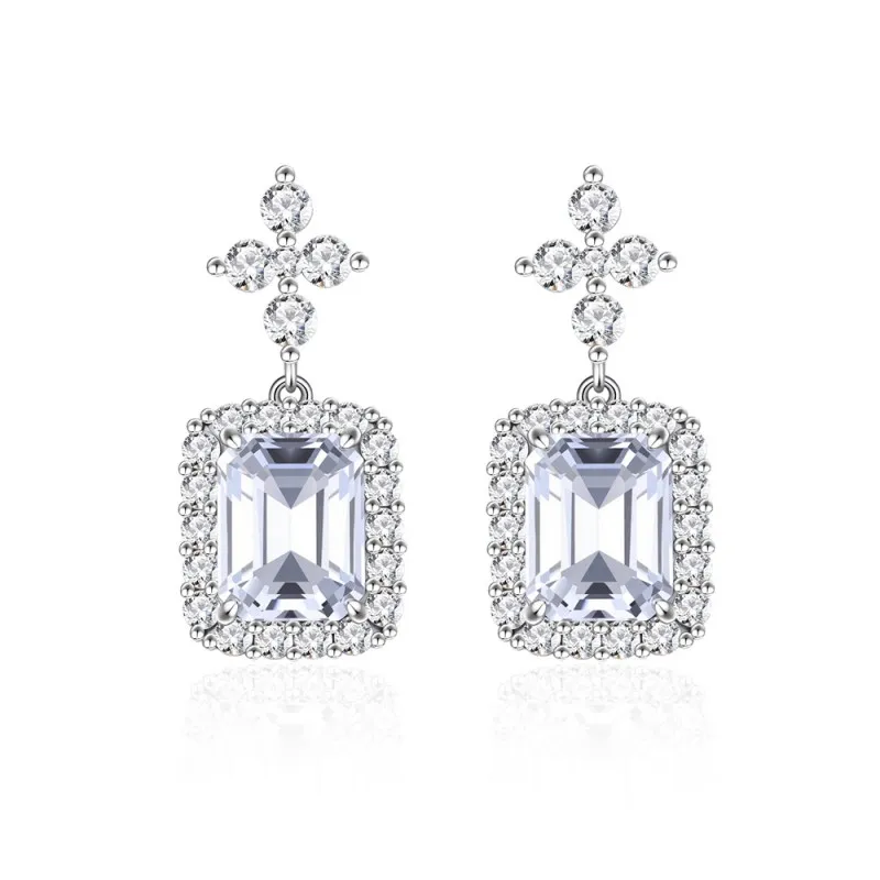 925 Sterling Silver Perfume Bottle Zircon Stud Earring 40200572
