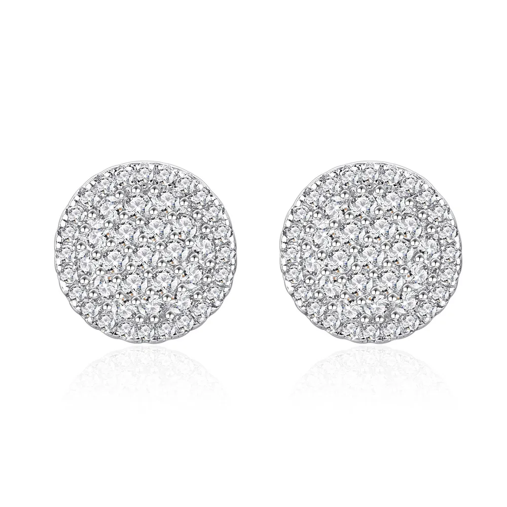 925 Sterling Silver Round Pave CZ Stud Earring 40200589 925 Sterling Silver Round Pave CZ Stud Earring 40200589