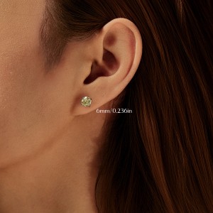 925 Sterling Silver Yellow Octagon Rose Cut Stud Earring 40200614 925 Sterling Silver Yellow Octagon Rose Cut Stud Earring 40200614