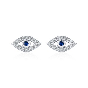 925 Sterling Silver CZ Protection Evil Eye Earring 40200617 925 Sterling Silver CZ Protection Evil Eye Earring 40200617