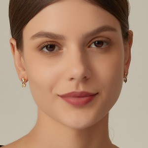 925 Sterling Silver Zircon Tassel Stud Earring 40200619