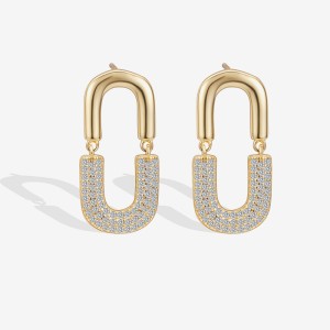 925 Sterling Silver Oval Zircon Stud Earring 40200622 925 Sterling Silver Oval Zircon Stud Earring 40200622