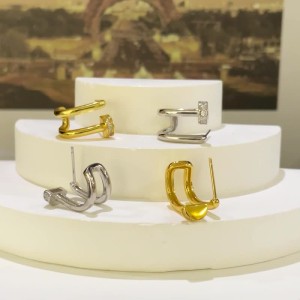 925 Sterling Silver Double-Layer Pin CZ Geometric Stud 40200633