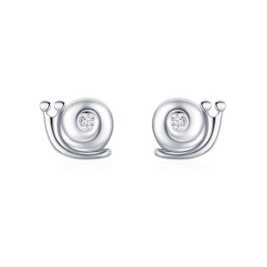 925 Sterling Silver Mini Snail Stud Earring 40200651