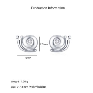 925 Sterling Silver Mini Snail Stud Earring 40200651