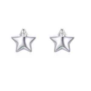 925 Sterling Silver Mini Star CZ Stud Earring 40200670