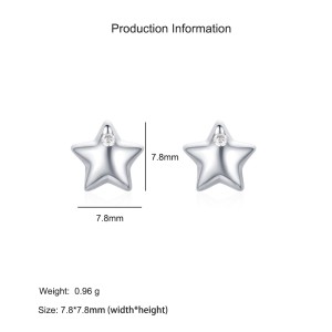 925 Sterling Silver Mini Star CZ Stud Earring 40200670