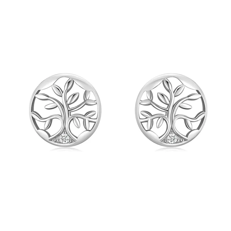 925 Sterling Silver Tree of Life Stud Earring 40200697