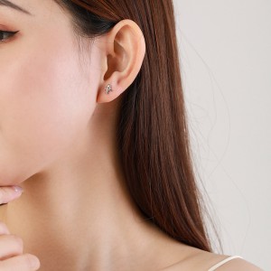 925 Sterling Silver Airplane Stud Earring 40200707