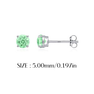 925 Sterling Silver Paraiba Color Fireworks Cut Stud Earrings 40200748 925 Sterling Silver Paraiba Color Fireworks Cut Stud Earrings 40200748