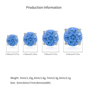 925 Sterling Silver Royal Blue Fireworks Cut Stud Earrings 40200752 925 Sterling Silver Royal Blue Fireworks Cut Stud Earrings 40200752