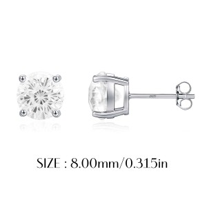 925 Sterling Silver White Fireworks Cut Stud Earrings 40200754