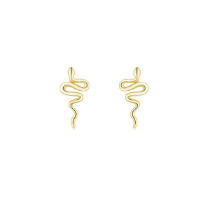 925 Sterling Silver Snake Stud Earring 40400006