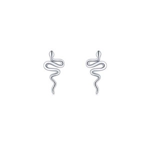 925 Sterling Silver Snake Stud Earring 40400006