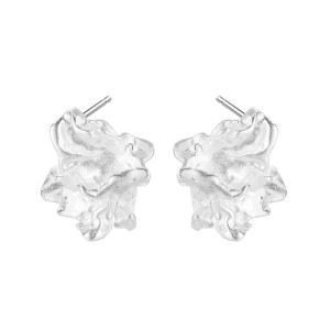 Crapy Tinfoil Texture Stud Earring 40400018