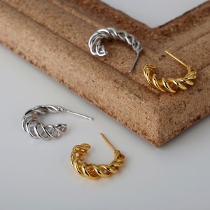 Hollowed Knited Cowhorn Stud Earring 40400022 Hollowed Knited Cowhorn Stud Earring 40400022