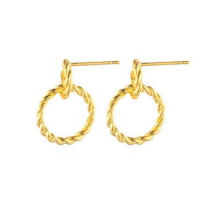 Knited Double Circles Stud Earring 40400029 Knited Double Circles Stud Earring 40400029