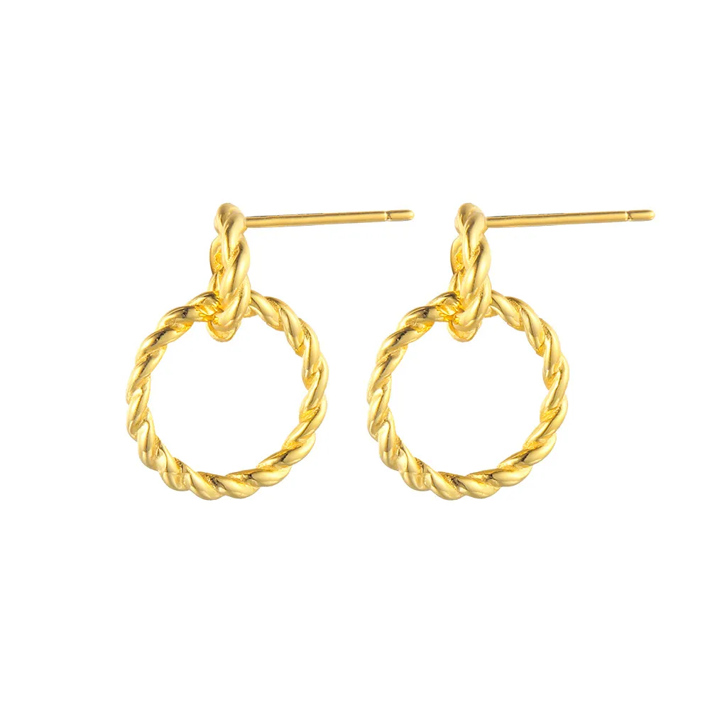 Knited Double Circles Stud Earring 40400029 Knited Double Circles Stud Earring 40400029