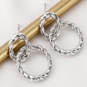 Knited Double Circles Stud Earring 40400029 Knited Double Circles Stud Earring 40400029