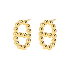 Polished Round Beads Stud Earring 40400034 Polished Round Beads Stud Earring 40400034