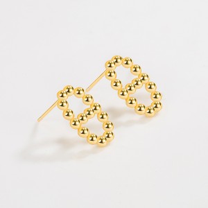Polished Round Beads Stud Earring 40400034 Polished Round Beads Stud Earring 40400034