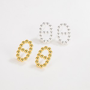 Polished Round Beads Stud Earring 40400034 Polished Round Beads Stud Earring 40400034