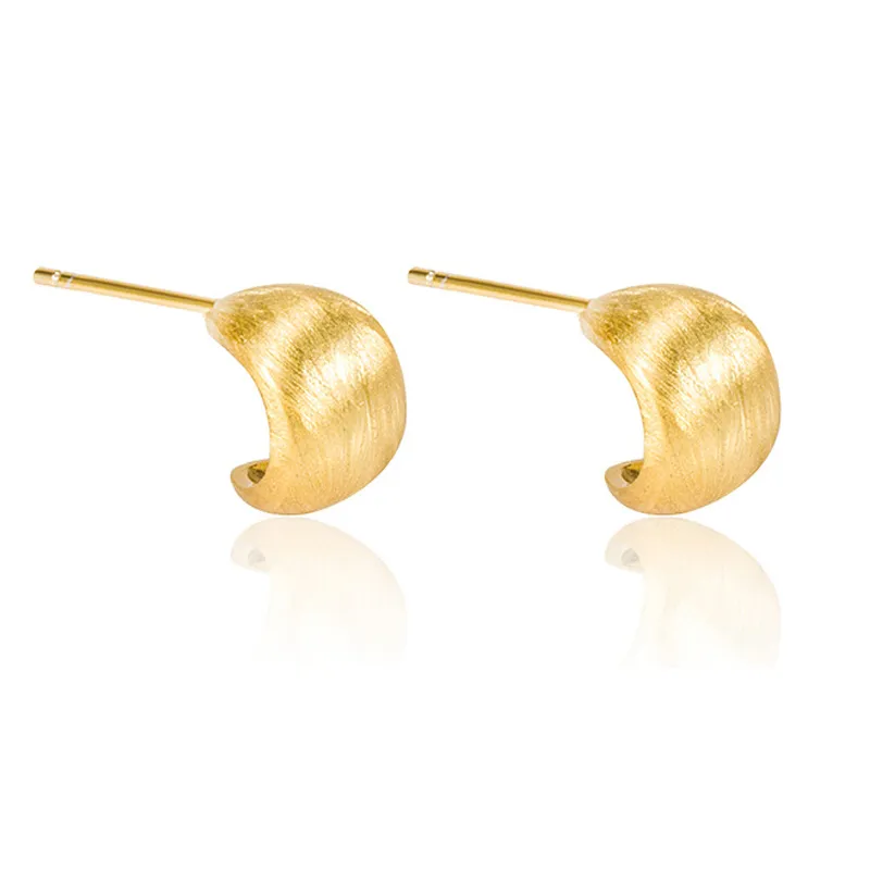 Brush Polish Curve Stud Earring 40400037 Brush Polish Curve Stud Earring 40400037