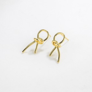 Geometric Bow Knot Stud Earring 40400041