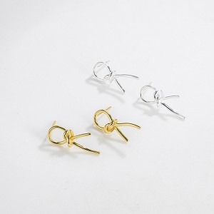 Geometric Bow Knot Stud Earring 40400041
