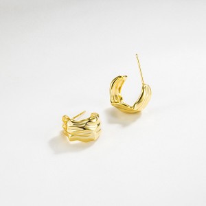 Geometric Folds Stud Earring 40400043 Geometric Folds Stud Earring 40400043