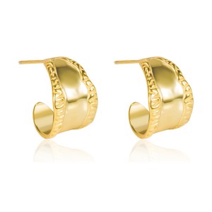 Vintage Wide Engraved Stud Earring 40400044 Vintage Wide Engraved Stud Earring 40400044