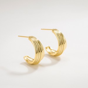 Geometric Arc Stud Earring 40400047