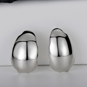 Unique Geometric Curve Stud Earring 40400054