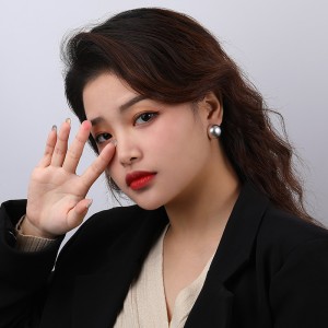 Vintage Dull Polish Semisphere Stud Earring 40400065 Vintage Dull Polish Semisphere Stud Earring 40400065