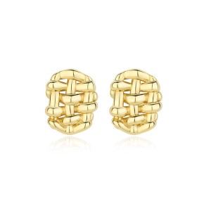 Unique Metal Braid Stud Earring 40400067 Unique Metal Braid Stud Earring 40400067