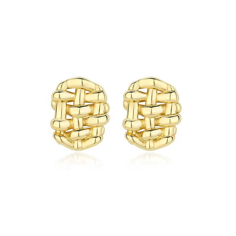 Unique Metal Braid Stud Earring 40400067 Unique Metal Braid Stud Earring 40400067