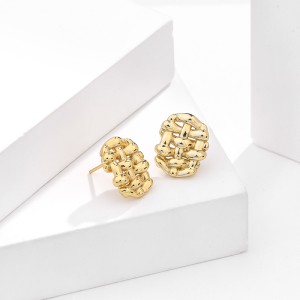 Unique Metal Braid Stud Earring 40400067 Unique Metal Braid Stud Earring 40400067