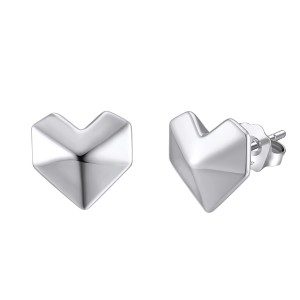 S925 Geometric Heart-shaped Stud Earrings 40400086