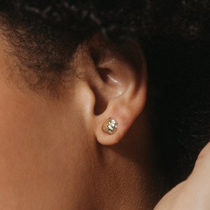 925 Sterling Silver Geometric Stud Earring 40400087