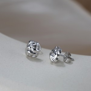 925 Sterling Silver Geometric Stud Earring 40400087
